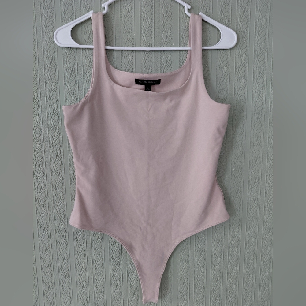 BANANA REPUBLIC nude Tan Thong Body Suite Sleeveless Small
